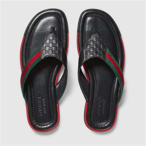 gucci mens thong sandals|men's Gucci sandals on sale.